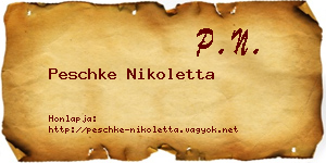 Peschke Nikoletta névjegykártya